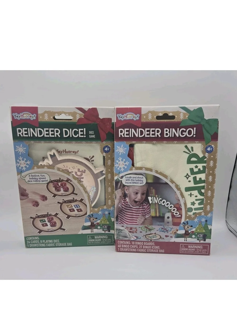 Yay Hooray Reindeer Bingo & Reindeer Dice Game Christmas Childrens
